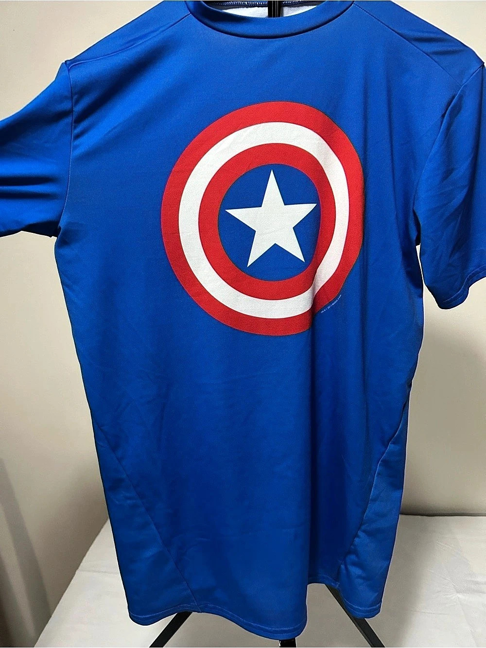 Under Armour Alter Ego Captain America Compression Shirt Blue & Red